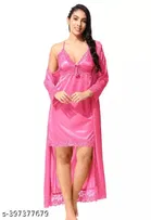Satin Nightdress Set for Women 