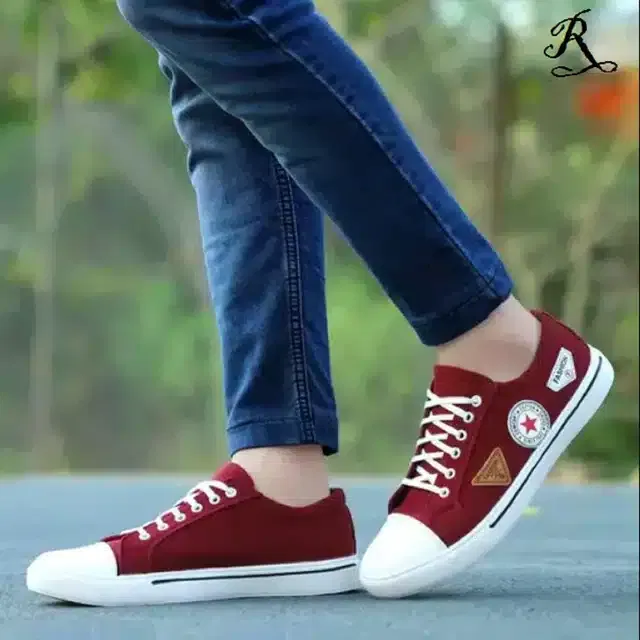 Casual Shoes for Men (Red, 6)
