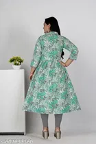 Floral Printed Flared Kurti for Women 