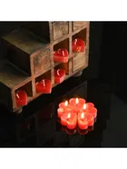 Heart Shaped Unscented Candles (Red, Pack of 10)