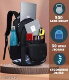 Polyester Backpack for Men & Women, Black