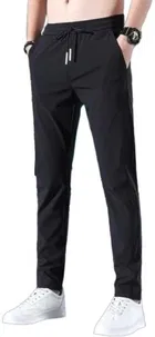 Polyblend Printed Trackpants for Men, Black & Grey, Pack of 2 