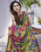 Chiffon Printed Saree for Women 