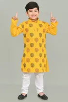 Printed Cotton Kurta and Pajama Set for Boys 