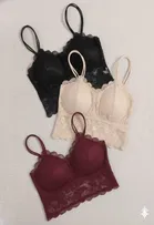 Cotton Solid Padded Bras for Women, Multicolour, Pack of 3 