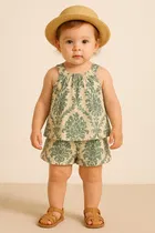 Rayon Printed Clothings Set for Girls 