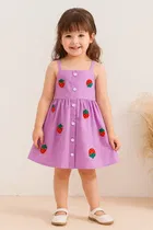 Embroidered Cotton Frock for Girls 