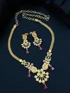 Zircon Gold-plated Necklace Set for Women 