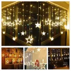 Stars LED Curtain String Lights for Festive Decoration 