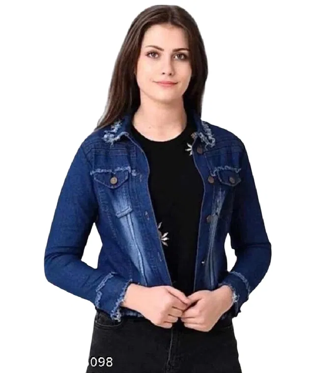 Denim Jacket for Women (Blue, S)