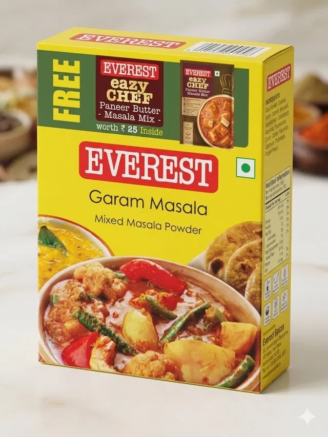 Everest Garam Masala 50 g + Everest Easy Chef Paneer Masala Mis (Worth 25) inside