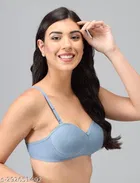 Cotton Blend Solid Lingerie Set for Women 