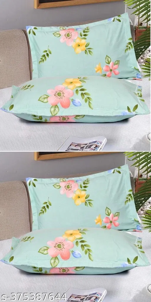 Cotton Pillow Covers (Multicolor, 17x27 inches) (Pack of 4)