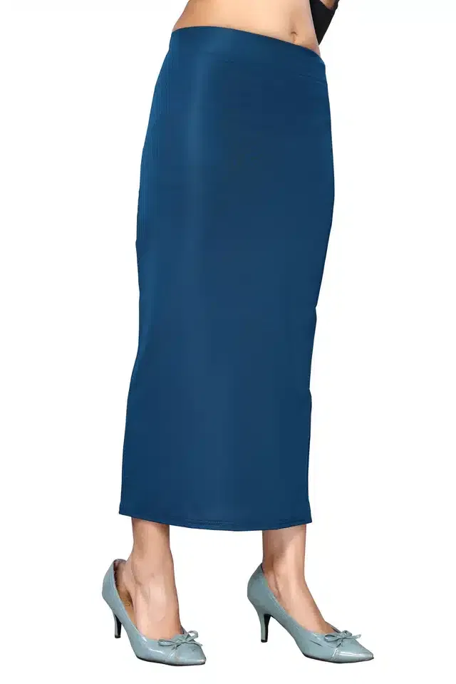 Saree Petticoat for Women (Teal Blue, M)