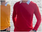 Cotton Blend Solid Polo T-Shirt for Men, Yellow & Red, Pack of 2 
