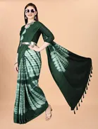Chinon Solid Saree for Women 