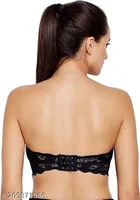 Net Solid Bras for Women, Black & Beige, Pack of 2 