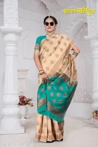 Kanjeevaram Silk Zari Woven Saree for Women 