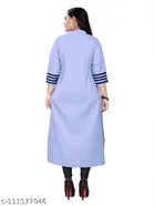 Solid Cotton Blend Kurti for Women 