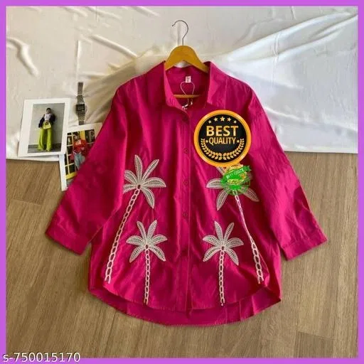 Girls Shirts for Women (Pink, M)