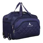 Polyester Solid Waterproof Duffel Bag with Wheels (Navy Blue, 60 L)