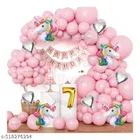 62 Pcs 7th Birthday Decoration kit, Multicolour, Set of 1