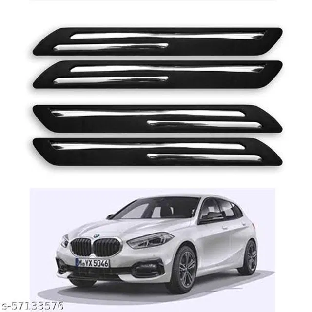 Rubber Car Bumper Protector (Black, Pack of 4)