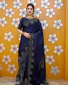 Georgette Saree for Women, Blue 