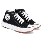 Casual Shoes for Women & Girls (Black & White, 4)