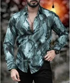 Full Sleeves Printed Shirt for Men (Multicolor, S)