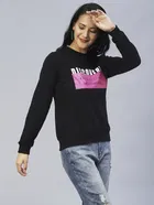 Women's Printed Round Neck Sweatshirt 