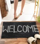 Microfiber Doormat, Pack of 2, Black 