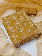 Organza Unstitched Dress Material for Women 