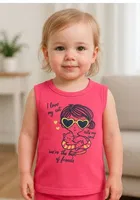 Printed Cotton Blend Dress for Girls 