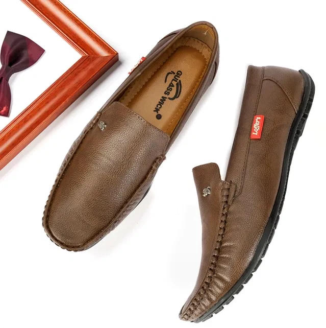 Velvet Loafer Shoes for Men (Brown, 9)
