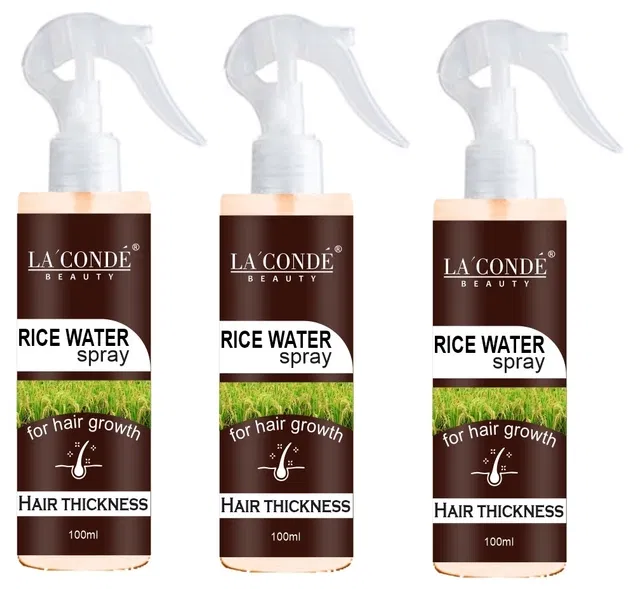 La'Conde Rice Water Hair Spray (100 ml, Pack of 3)
