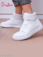 Solid Mid-Top Sneakers for Women 