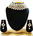 Elegant Alloy & Pearl Jewellery Set