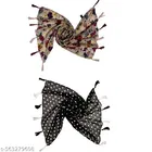 Poly Chiffon Scarves for Women, Multicolor, Pack of 2