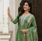 Printed Chanderi Cotton Kurta Set for Women 