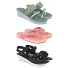 Combo of Heels with Slippers for Women 