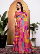 Georgette Printed Saree for Women 