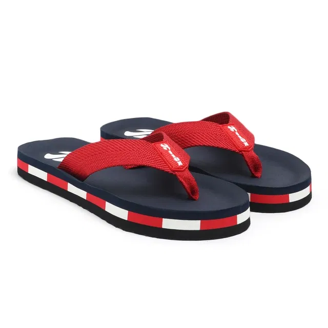 Solid Flip-flops for Men (Navy Blue, 6)