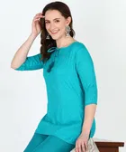 Rayon Embellished Top & Bottom Set for Women 