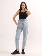 Cotton Straight Fit Jeans for Women 
