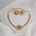 Zircon Gold-plated Copper Jewellery Set for Women 