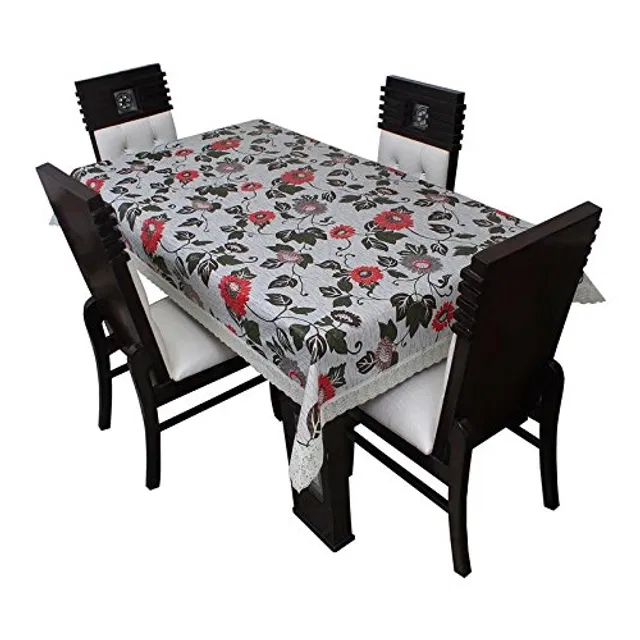 PVC Printed 4 Seaters Table Cover (Multicolor, 40x60 inches)