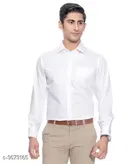 Cotton Blend Solid Full Sleeves Shirt for Men 