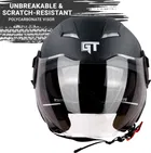 Steelbird GT Dashing ISI Certified Open Face for Men & Women with Inner Sun Shield Motorbike Helmet 