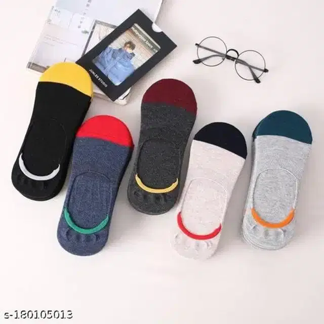 Cotton Blend Socks for Men (Multicolor, Set of 5)
